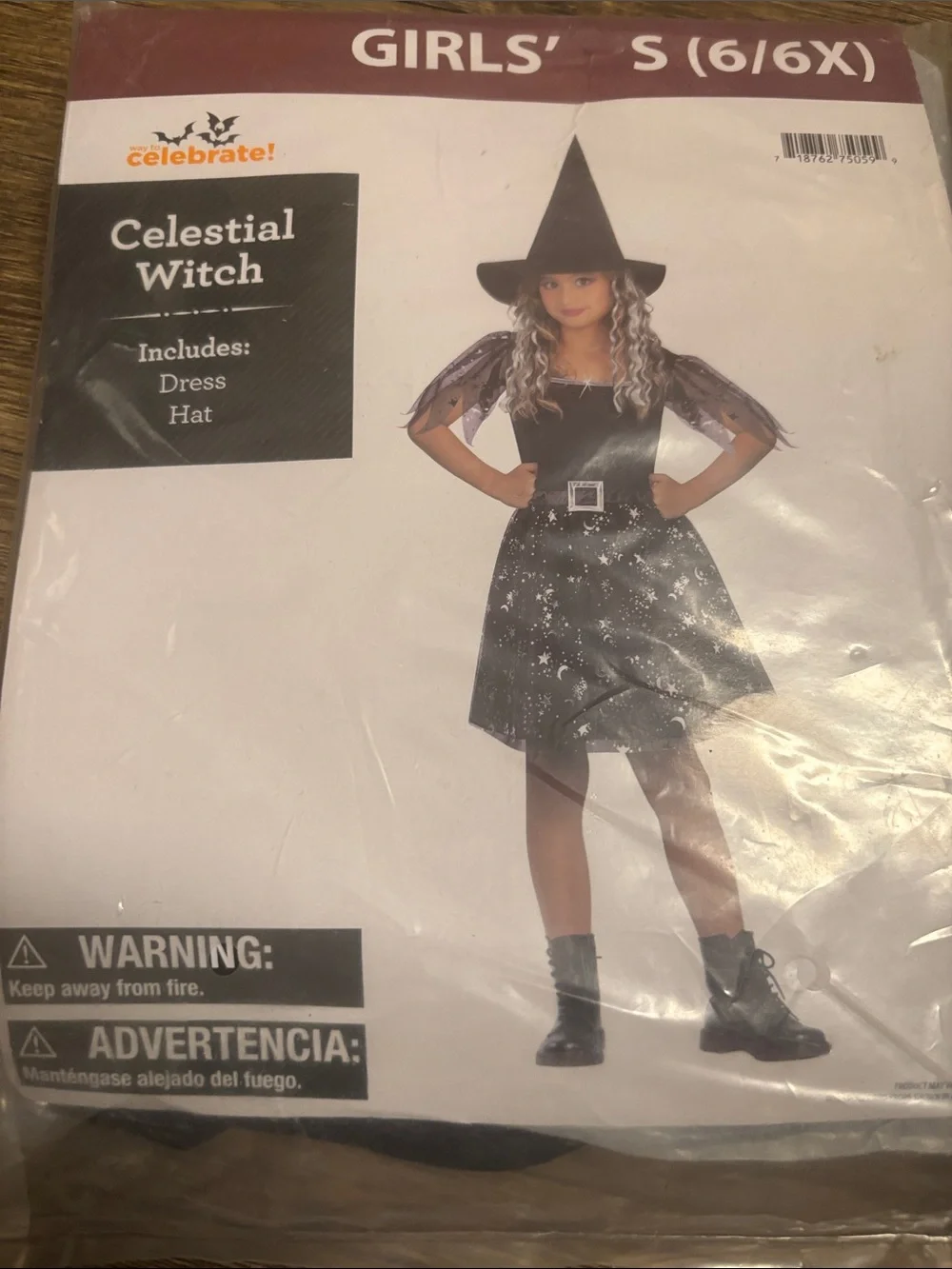Celebrate! Girls' Celestial Witch Costume - Black